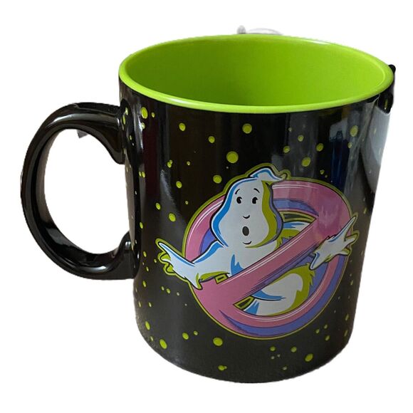 Ghostbusters Mug Movie Arcade Slimer Hotdog 20oz Retro Ghost Marshmello Coffee - Picture 2 of 7